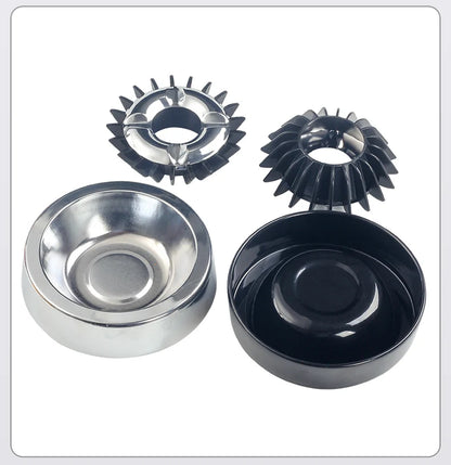 Smokeless Ashtray Metal Rotatable