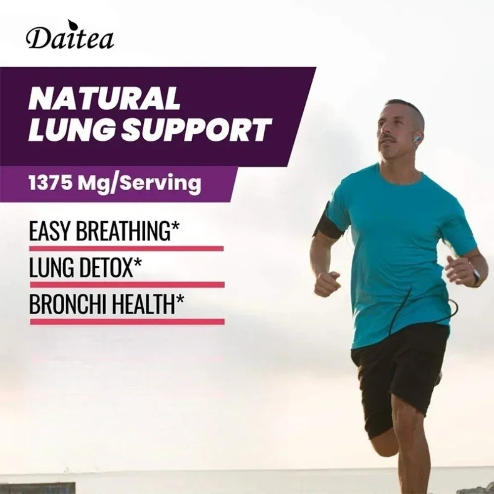 Supplement for Lung Cleanse & Detox, with Quercetin Bromelain Vitamin C & Cordyceps for Lung, Respiratory Support