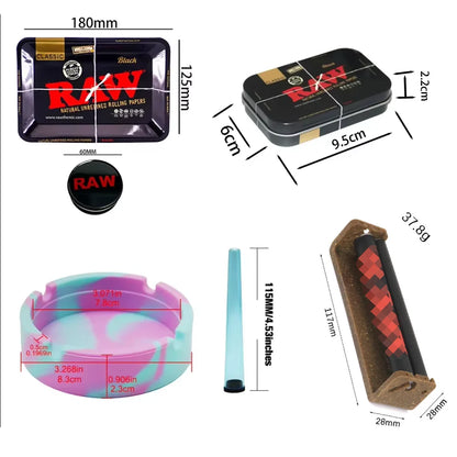 Grinder, Tray, Ashtray, Roller, Tin & Brush