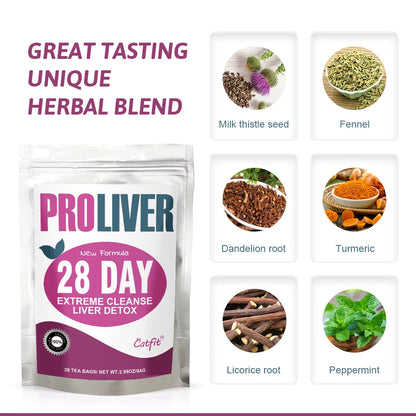 28day Detox Liver Tea for Improve Liver Function