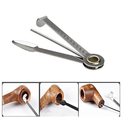 3 In1 Stainless Steel Smoking Pipe Cleaning Tool