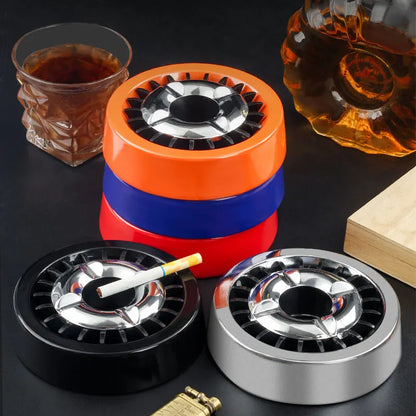 Smokeless Ashtray Metal Rotatable