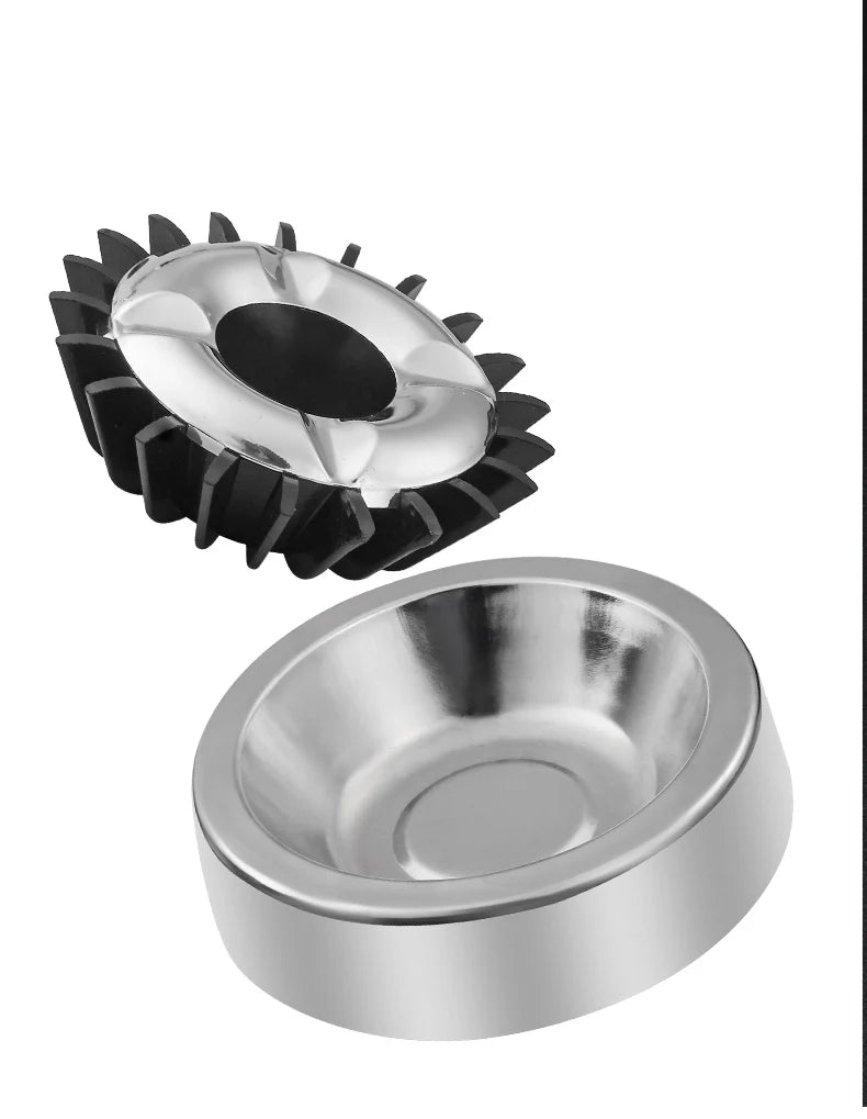 Smokeless Ashtray Metal Rotatable