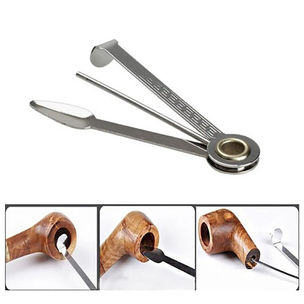 3 In1 Stainless Steel Smoking Pipe Cleaning Tool