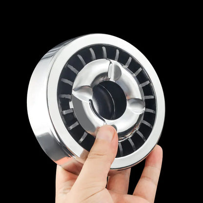 Smokeless Ashtray Metal Rotatable