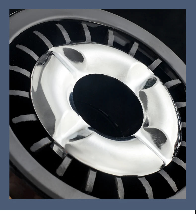 Smokeless Ashtray Metal Rotatable