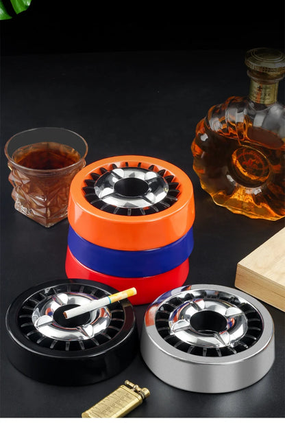 Smokeless Ashtray Metal Rotatable