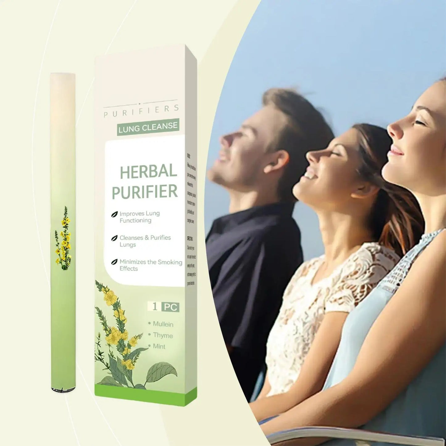 Lung Nasal Inhaler Natural Air Freshening Soothing Diffuser