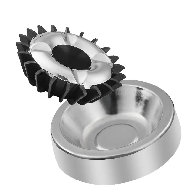 Smokeless Ashtray Metal Rotatable