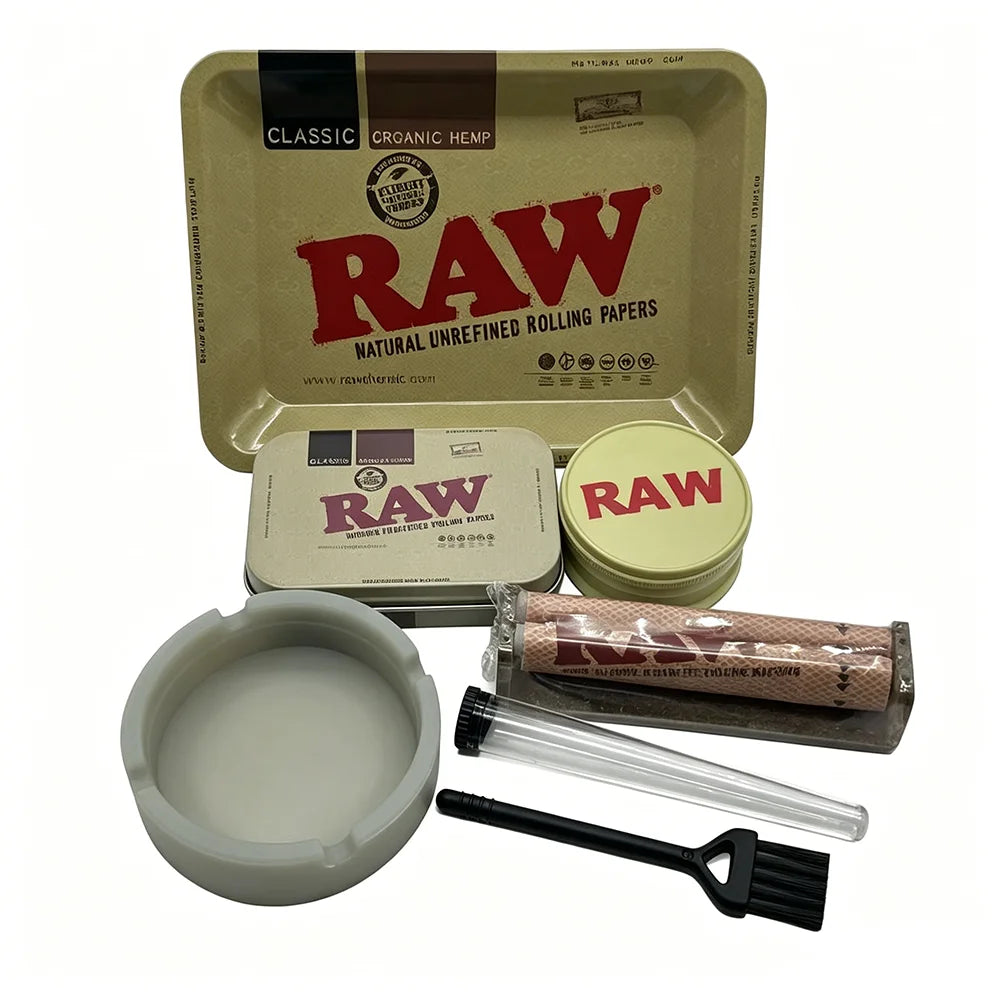 Grinder, Tray, Ashtray, Roller, Tin & Brush